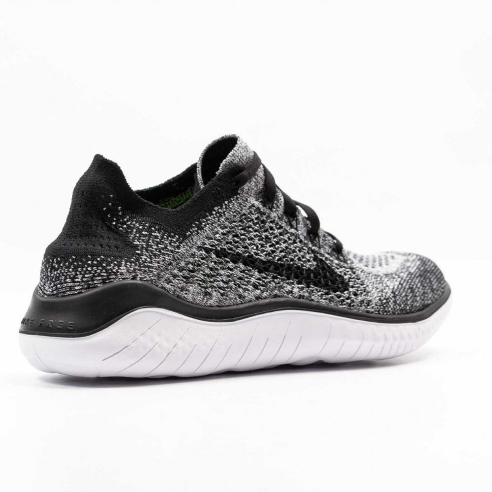 Nike Free RN Flyknit 2018 Men's Running Shoes OREO - Picture 4 of 8